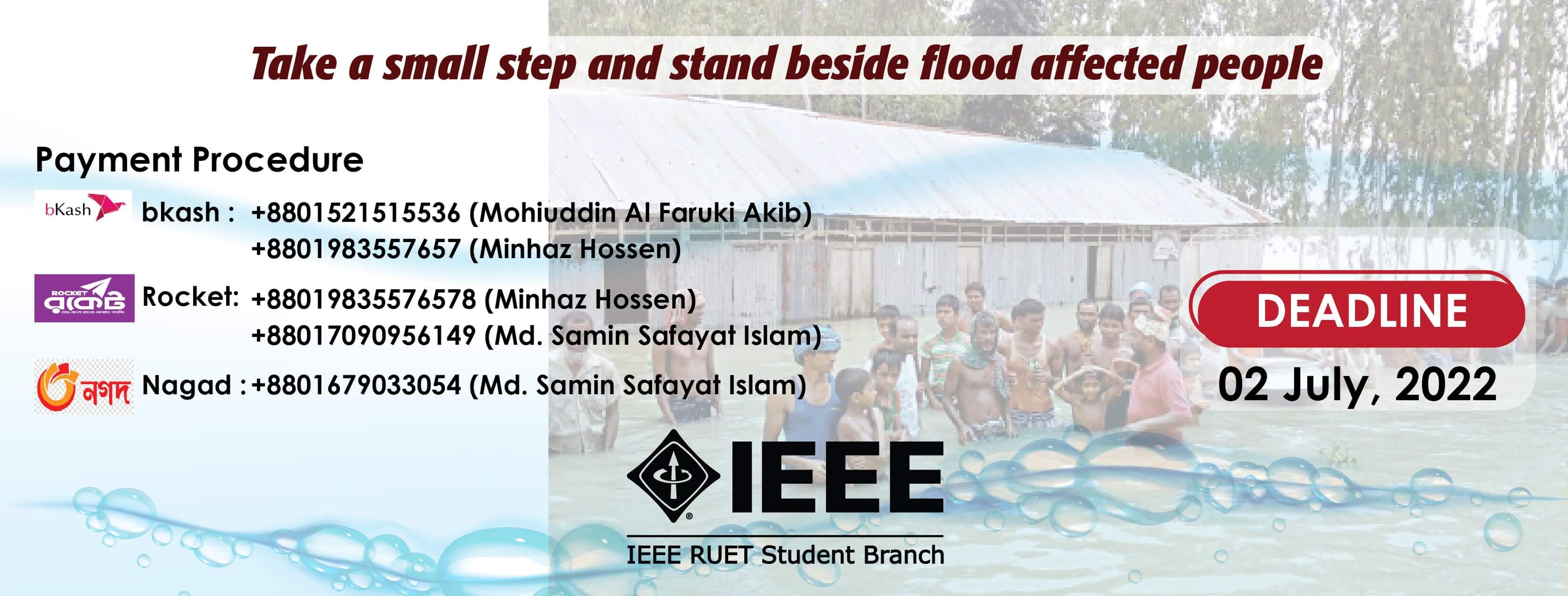 Take a small step and stand beside flood affected people